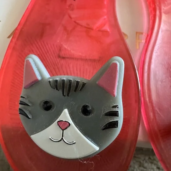 😻 Katy Perry Collections Pink Cat Sandals - Pre-loved/EUC like new - Size 6/36 - Picture 2 of 7
